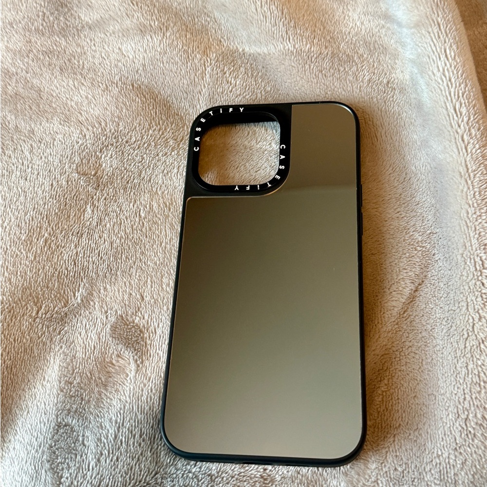 Casetify Black and Silver Mirror iPhone Case iPhone 15 Pro Max